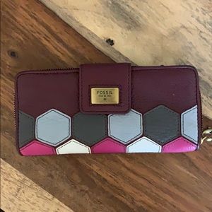 Used Fossil wristlet wallet